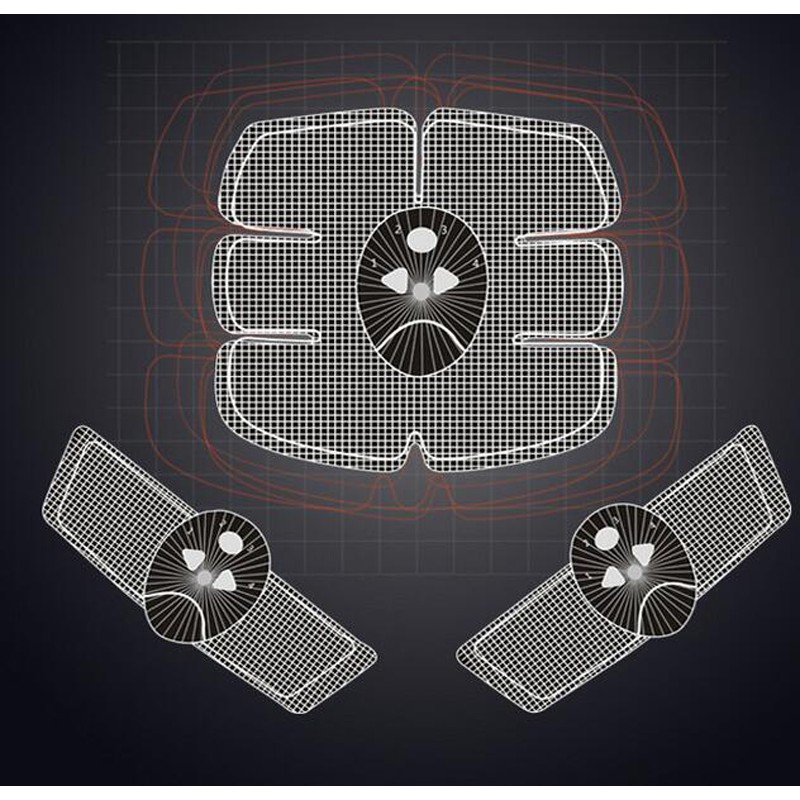 Combo miếng dán tập cơ bụng,cơ tay tăng cơ săn chắc massage có xung điện