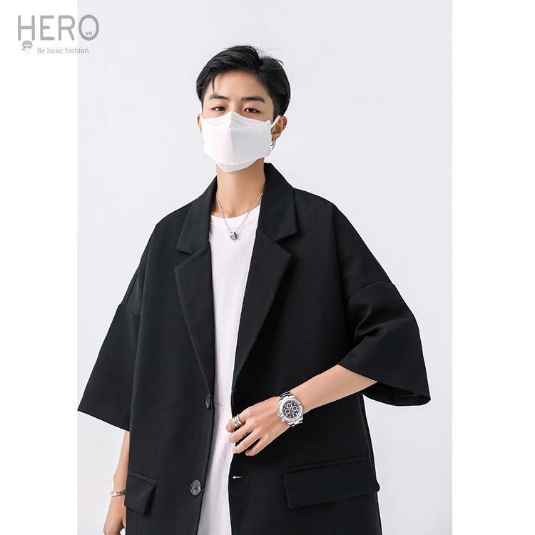 Áo Blazer Nam Nữ Tay Ngăn BZ10 1 Lớp  Túi Năp Form Dáng Rộng Thời Trang Hàn Quốc Năng BST Xuân Hè -