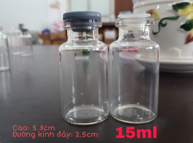 Combo từ 30 lọ đến 100 lọ thủy tinh 12ml nắp xám hoặc nắp trắng