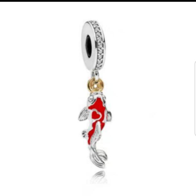 Charm bạc con cá