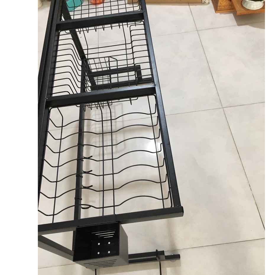 Kệ úp chén bát KN 11 đa năng để trên bồn rửa, phiên bản dài 85cm