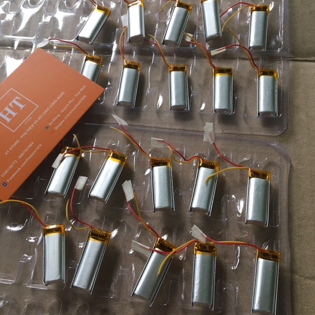 Pin Li-Po 3.7V 601230 180mAh (Lithium Polyme) cho hộp sạc tai nghe Bluetooth