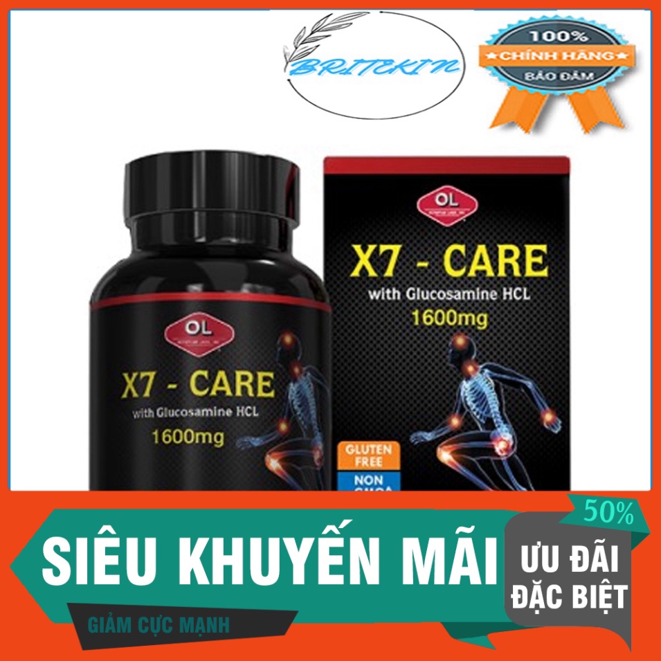 SIÊU KHUYẾN MÃI Viên Uống tương trợ tăng tốc sức khỏe hiện trạng Xương Khớp Olympian Labs X7-Care (Hộp 60 Viên) SIÊU KHU