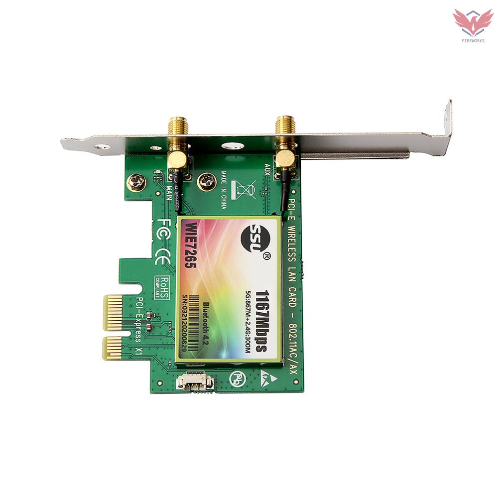 Card Mạng Không Dây Fir Wifi Card Ac 1200mbps Bt4.0 5.8ghz / 2.4ghz Thẻ