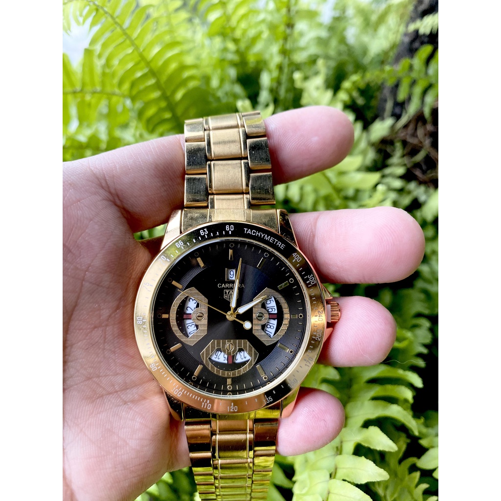 Đồng hồ NAM TAG Heuer Grand Carrera, màu vàng sang trọng, chất liệu Thép khồng gỉ cao cấp