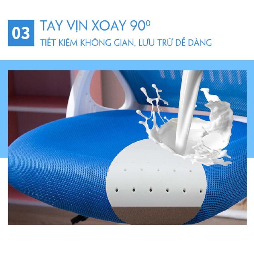 [Tặng thảm chống trượt ] Ghế ngồi học chống gù lưng cho bé - Lưng lưới thoáng khí, bánh xe trọng lực, thay đổi chiều cao | BigBuy360 - bigbuy360.vn