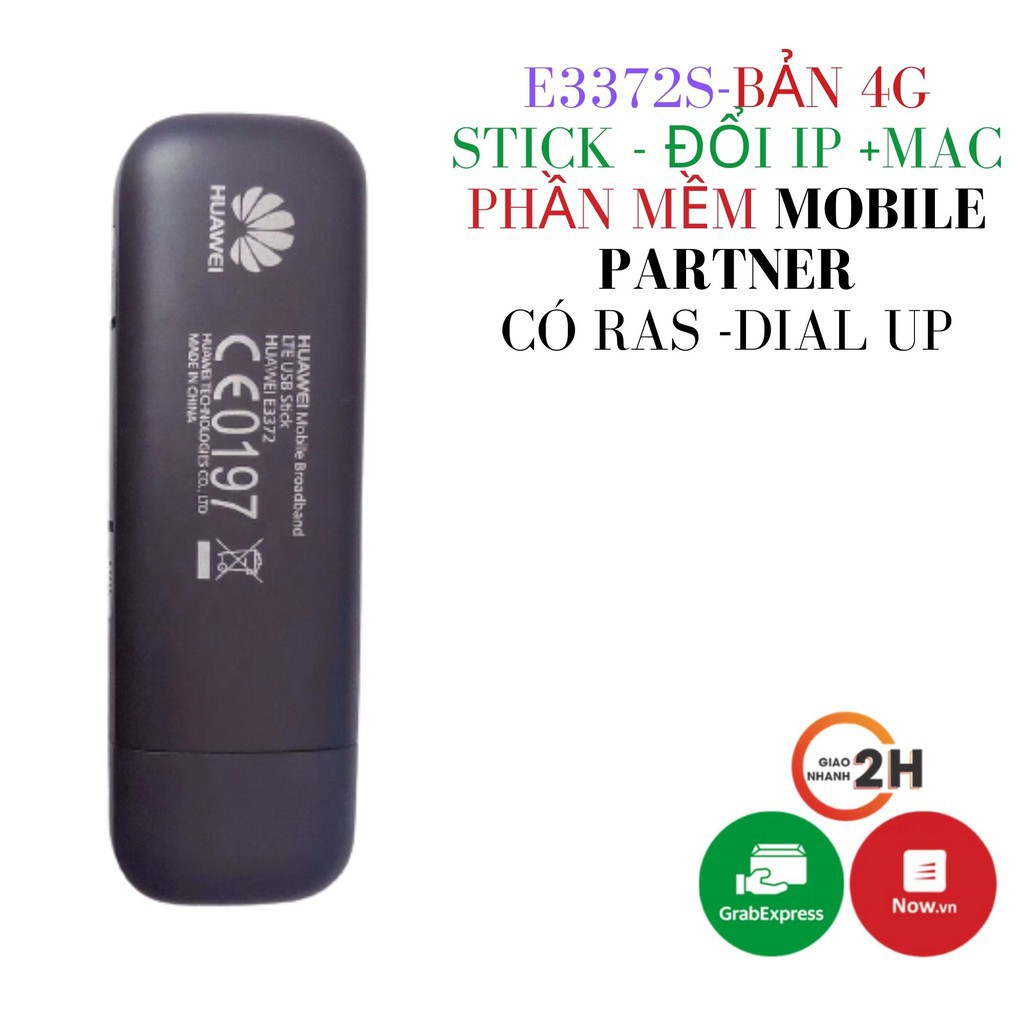 Tặng sim - Dcom 4G huawei E3372 đổi ip đổi mac , usb 4g huawei tốc độ tối đa 150mbs