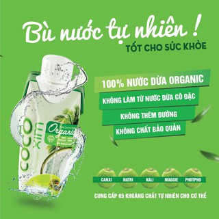 Nước dừa Cocoxim Organic 330ml combo 3 hộp