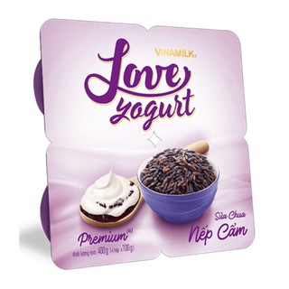 Sữa chua Vinamilk nếp cẩm 100g lốc 4 hộp