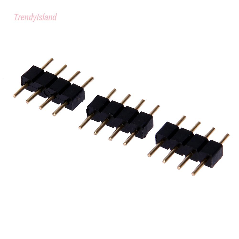 Tre 4pin Splitter 1 To 2 Connector For Led Rgb Strip Light + 3 Phích Cắm 4pin