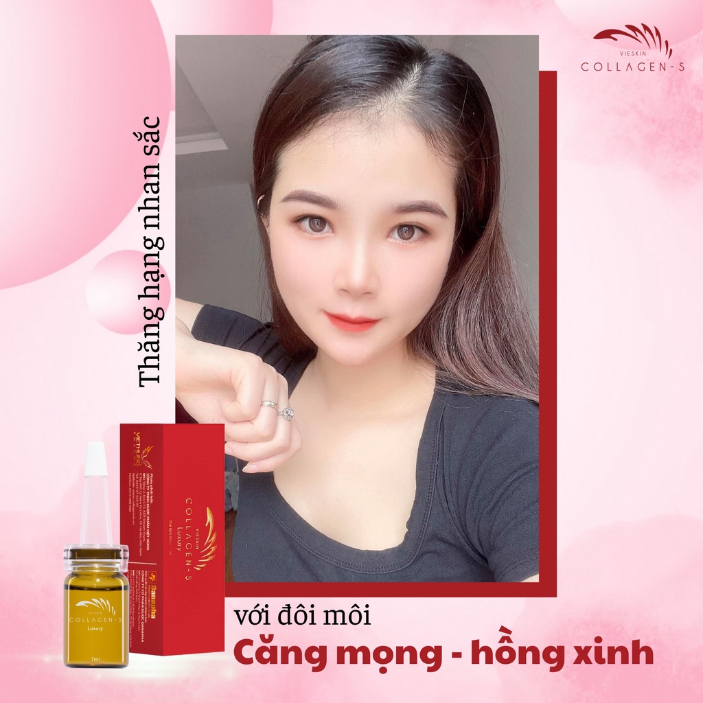 Tinh chất Collagen tươi Vieskin Luxury làm dẹp da và chăm sóc môi/mày sau phun xăm (Chính hãng)