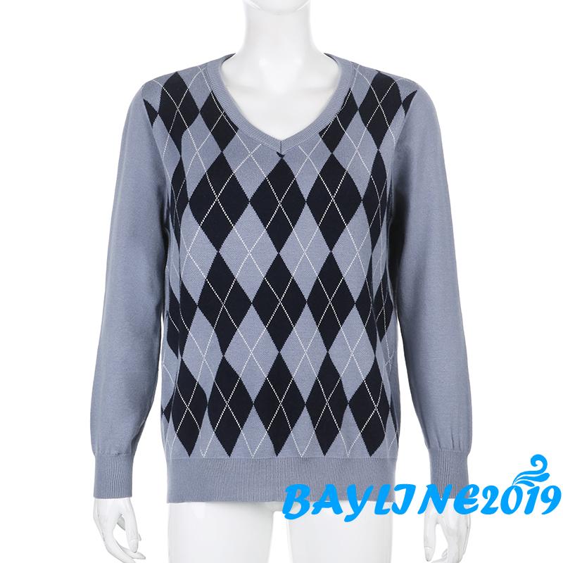 Áo Len Nữ Dài Tay Cổ Chữ V Thời Trang