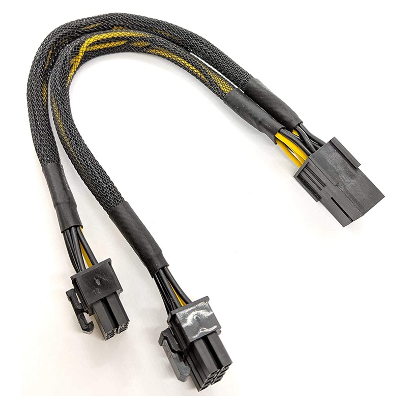 Cáp Chia Chuyển Đổi PCI-E Sang Hai Cổng 8 Pin 8 Pin (6+2) Male 18 AWG PCI-E GPU Miner