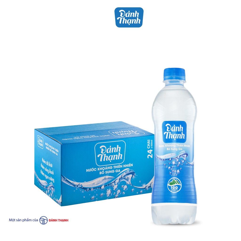 Thùng 24 chai ước Khoáng Thiên Nhiên Có Ga Đảnh Thạnh 430ml (Đảnh Thạnh Lạt)