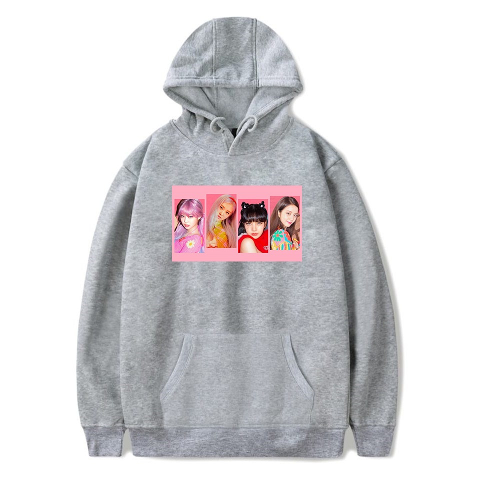 Áo Hoodie in hình Selena Gomez Blackpink phong cách Hàn Quốc cho nam