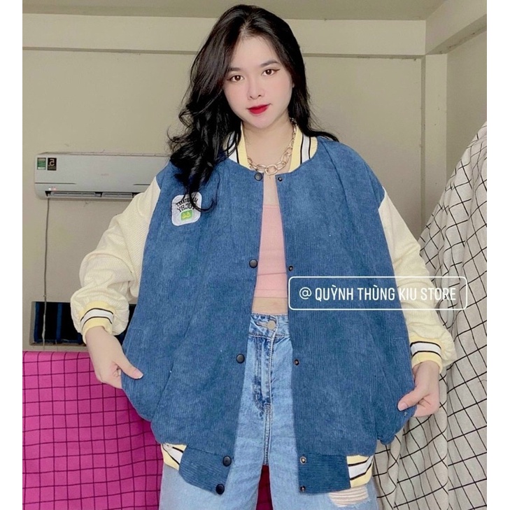 Áo khoác bomber nhung tăm cầu vồng - KÈM HÌNH- TA ALOHASHOP91