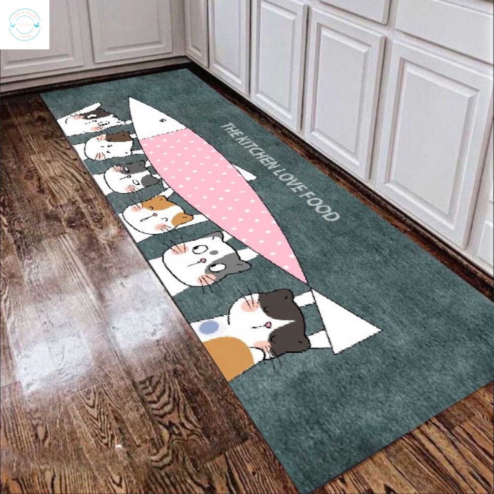 Thảm nhà bếp tấm dài, thảm lau chân nhà bếp kích thước 2m*0.6 và 1.8m*0.5