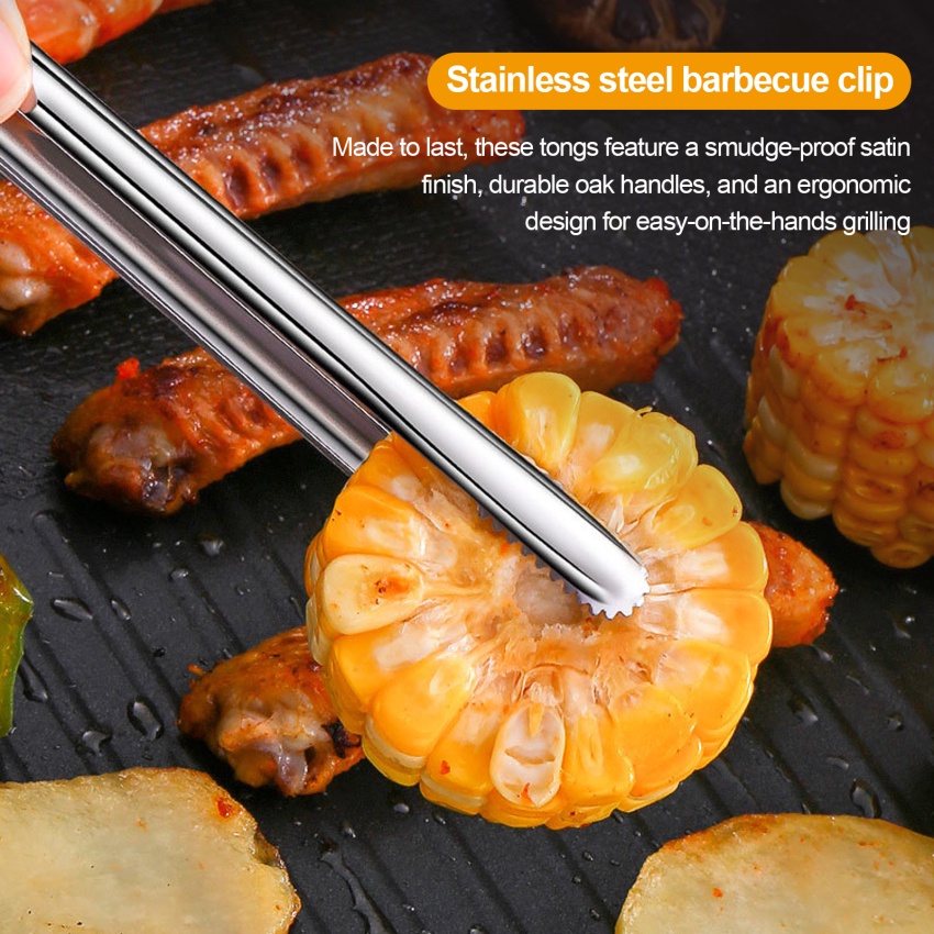 Kẹp Gắp Đồ Nướng BBQ Bằng Thép Không Gỉ Chịu Được Sức Nặng