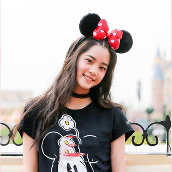 Băng đô cài tóc hoạt hình Mickey cho bé gái