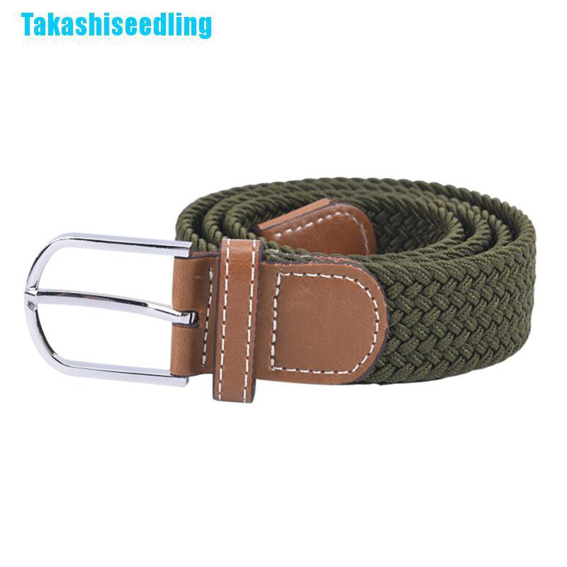 (Hàng Mới Về) Thắt Lưng Vải Co Giãn Phối Khóa Kim Loại Thời Trang Cho Nam