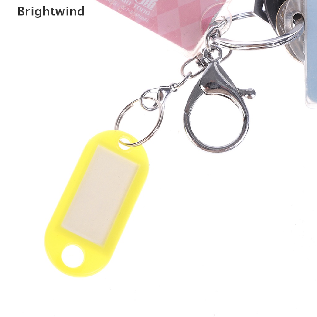 [Brightwind] Plastic Custom Split Ring ID Key Tags Key Chains Numbered Name Luggage Tags*10 Hot Sell