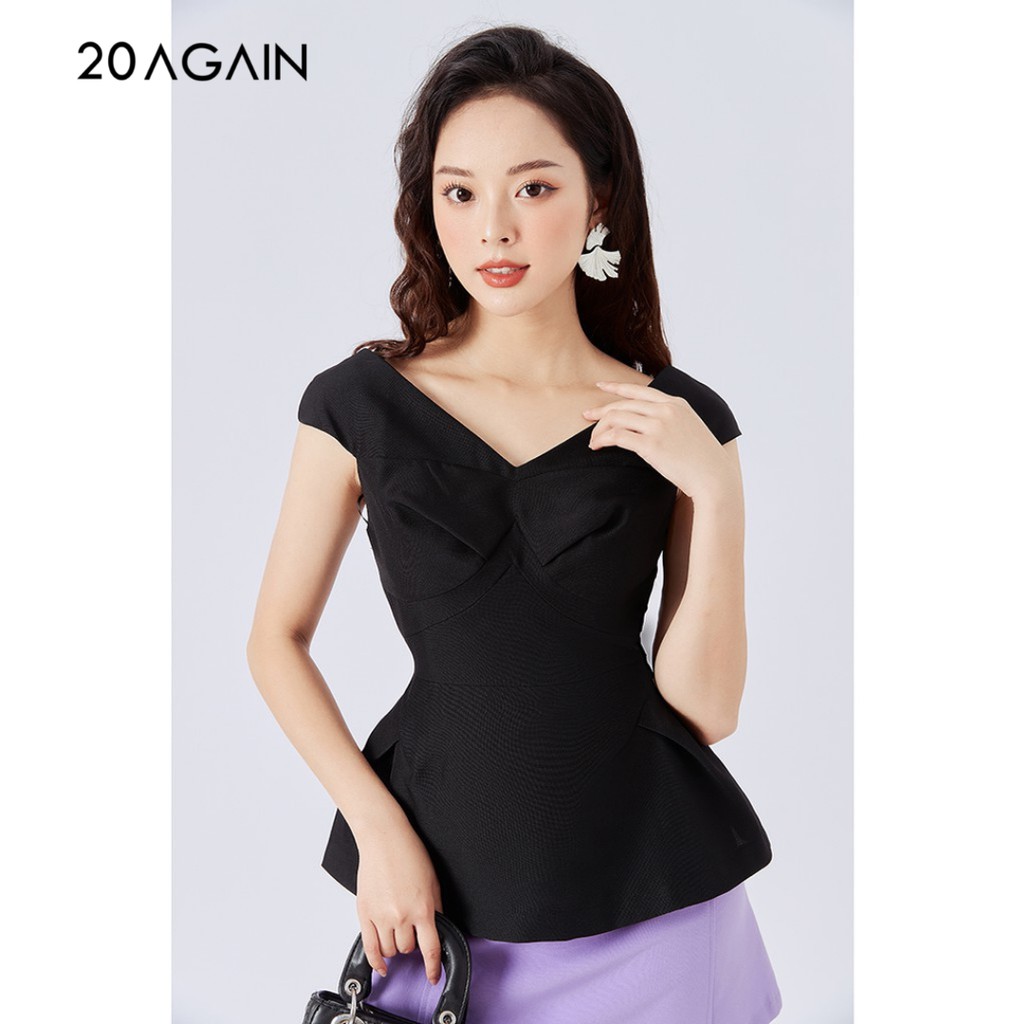 [Mã WABR1111 giảm 10% đơn 250K] Áo kiểu nữ 20AGAIN thiết kế cúp ngực trễ vai ASW0910 | BigBuy360 - bigbuy360.vn