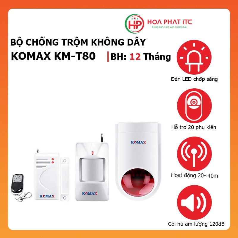 [CHÍNH HÃNG] Bộ chống trộm trung tâm Komax KM-T80