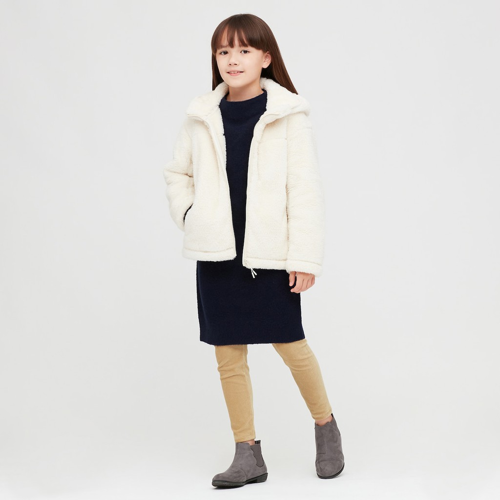 (UNIQLO Nhật chính hãng) Uniqlo Kid- Quần Legging nhung tăm trẻ em