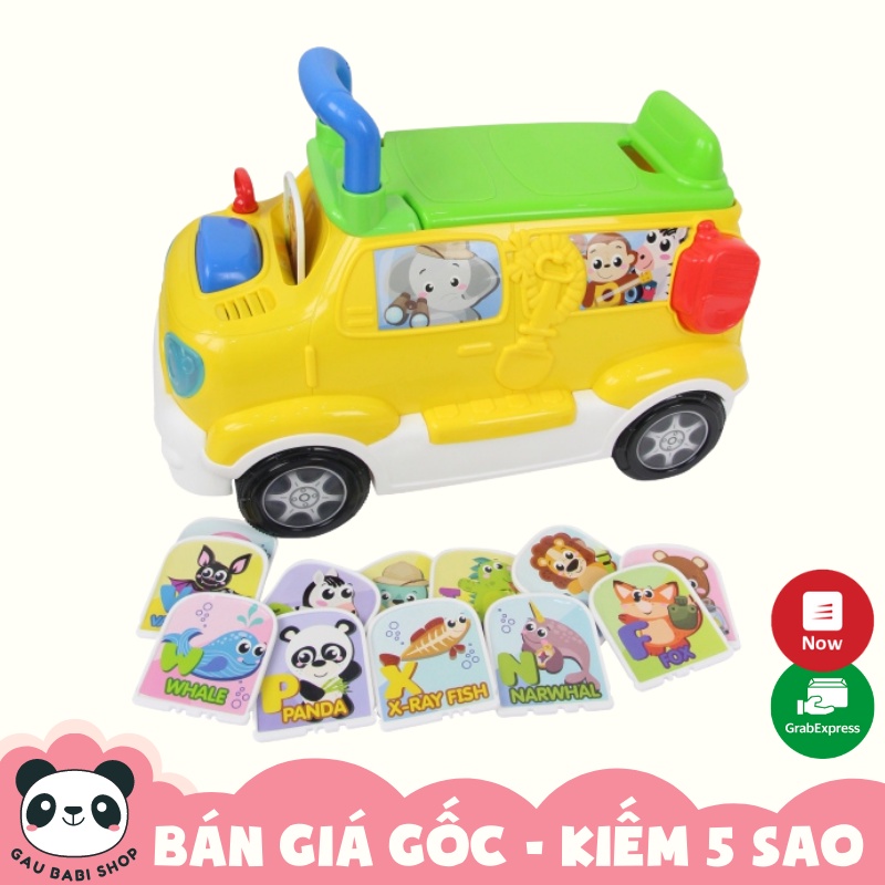 FREE SHIP !!! Xe tải chòi chân kèm bộ sưu tập động vật hoang dã có nhạc Winfun 0864