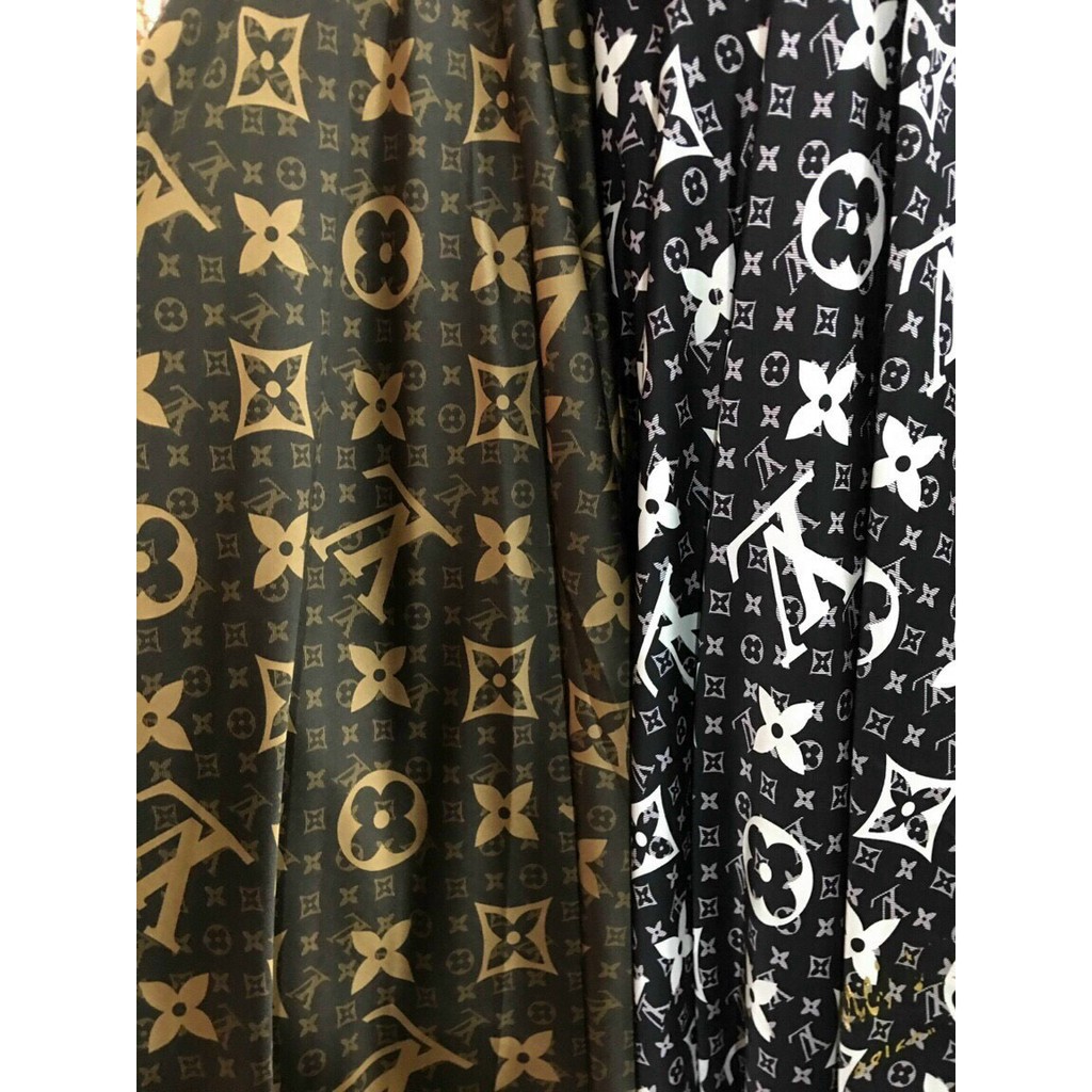 ÁO SƠ MI CỔ ĐỨC HỌA TIẾT LV NÂU SANG CHẢNH | BigBuy360 - bigbuy360.vn