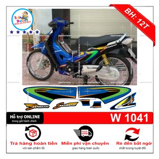 [SHIN DECAL] Tem xe wave  S 125 xanh đen