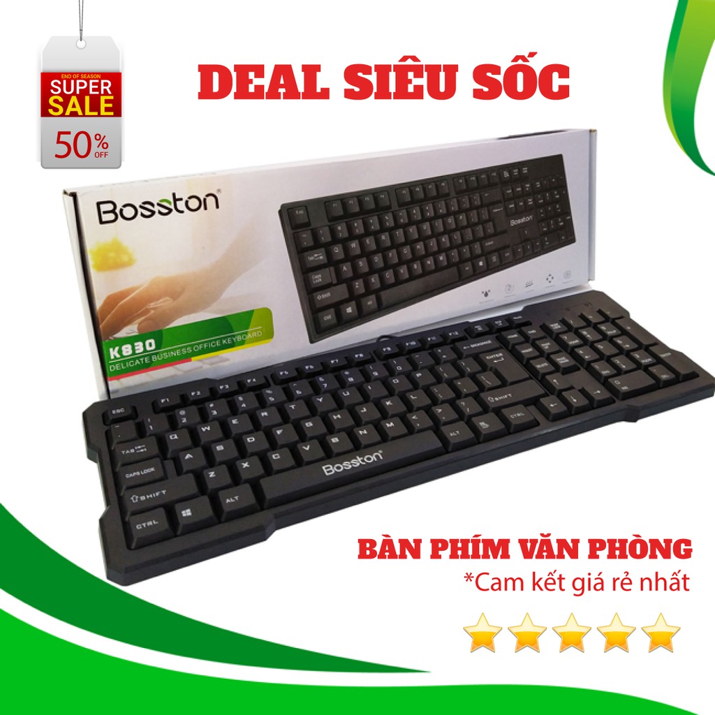 [DEAL SỐC] Bàn phím văn phòng Bosston ✨ FREESHIP ✨tương thích tất cả máy tính [CỰC BỀN]