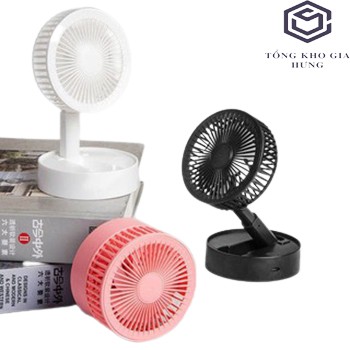 Quạt tích điện cầm tay mini để bàn gấp tròn siêu gọn 3 chế độ gió mạnh pin chạy 6-8 giờ có đèn led siêu sáng học tập D01 | BigBuy360 - bigbuy360.vn