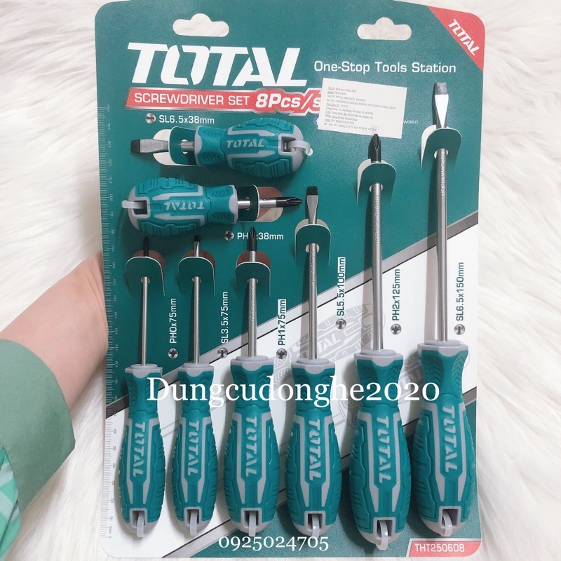 Bộ 8 tua vít THT250608 TOTAL HKSD0828 INGCO
