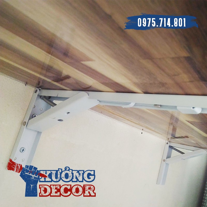 Bàn gấp treo tường nâu 80*40cm chịu lực 50kg A2 | BigBuy360 - bigbuy360.vn