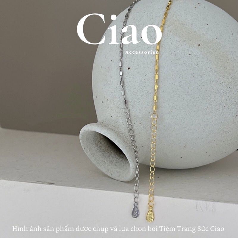 [HOẢ TỐC 1H] Vòng tay/ Lắc tay titan không gỉ thiết kế dạng chuỗi đơn giản Latifah Ciao