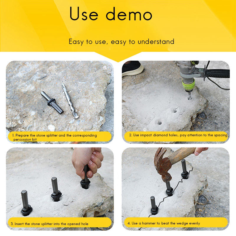 Bộ 7 Phụ Kiện Nêm Đá Bê Tông 5 / 8Inch 16mm