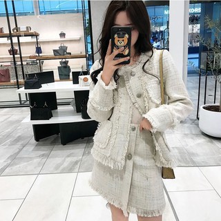 Set dạ tiểu thư viền tua LUX