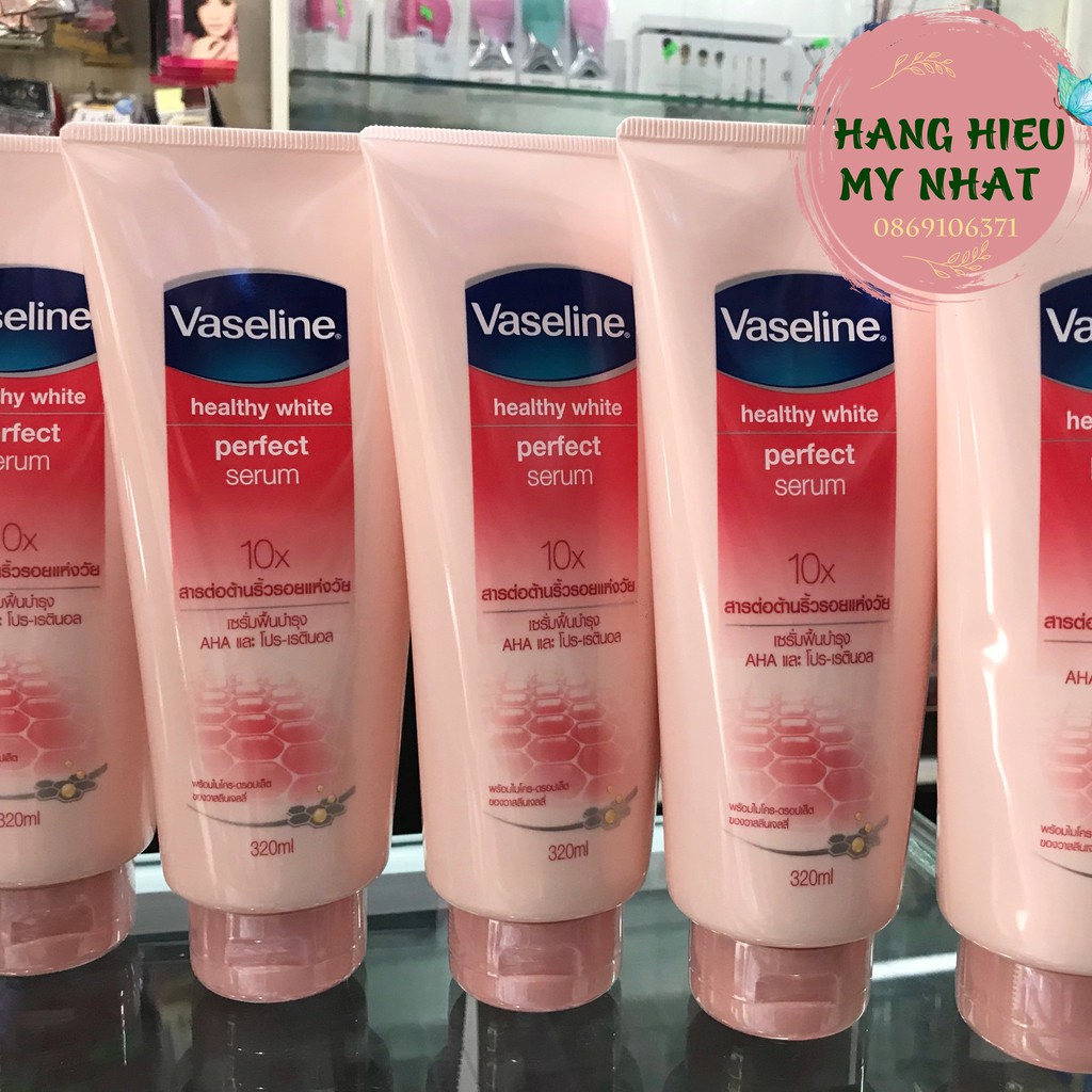 Sữa dưỡng thể trắng da Vaseline Healthy White Perfect Serum 10X 320ml