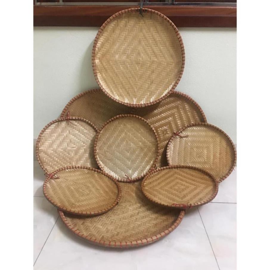 Xưởng SX- Mẹt tre viền nhựa đỏ 15cm 18cm 20cm 25cm 30cm 35cm 40cm -Tre Việt