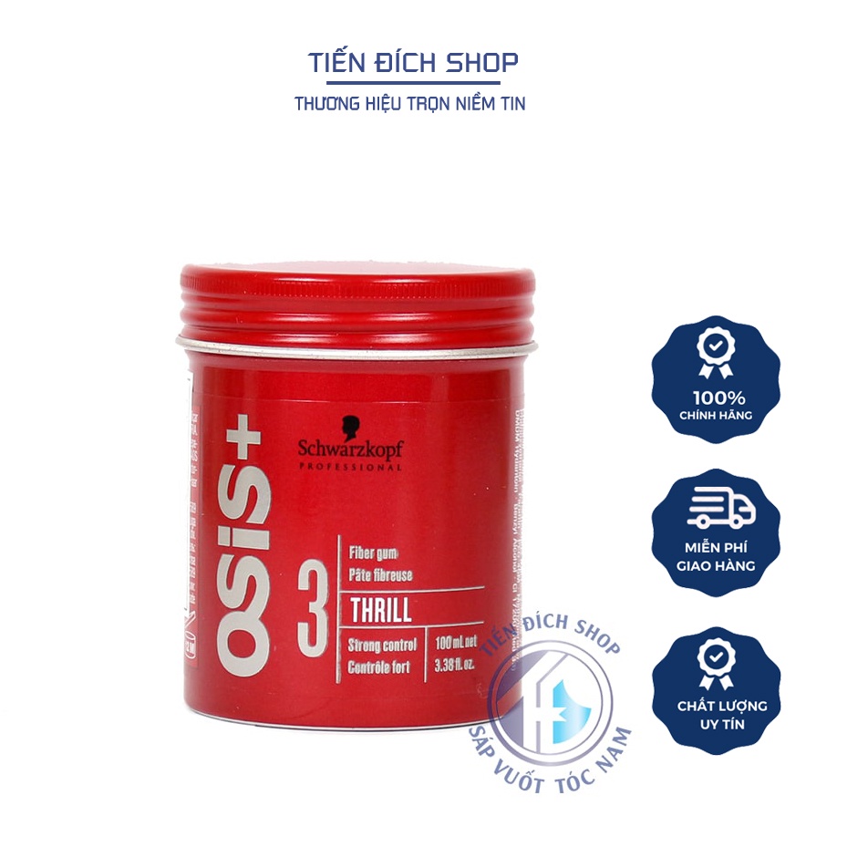 - Sáp vuốt tóc Osis+ 3 Thrill 100ml | schwarzkopf Đức