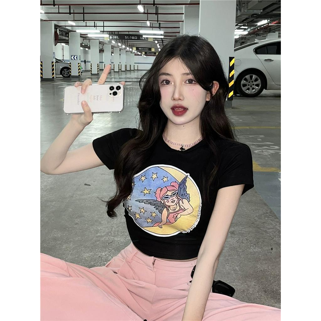 62353 BMstyle Áo Thun Ngắn Mỏng Vừa Vặn Phong Cách Mùa Hè Mới