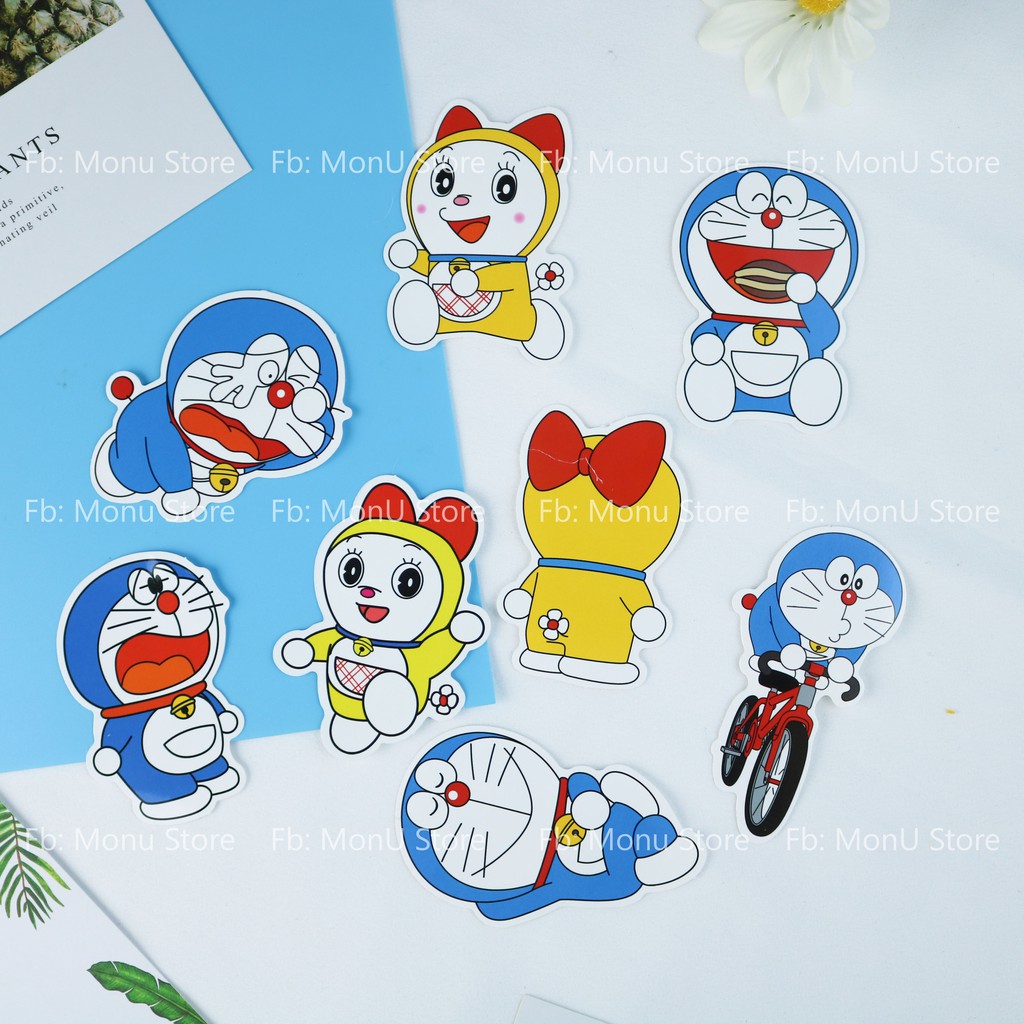 MỘT hình dán sticker chống nước hoạt hình DORAEMON dễ thương cute (kích thước 4 - 6cm) MON0190