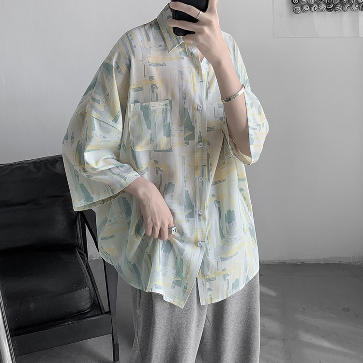 (A157) Áo sơ mi unisex họa tiết đơn giản 2 màu size M L XL (kèm ảnh thật ở cuối) | BigBuy360 - bigbuy360.vn