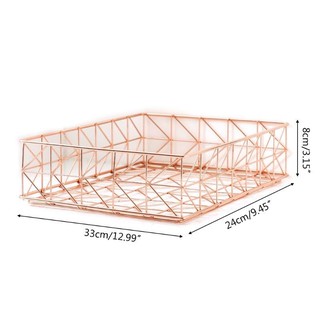 Khay A4 kim loại rose gold