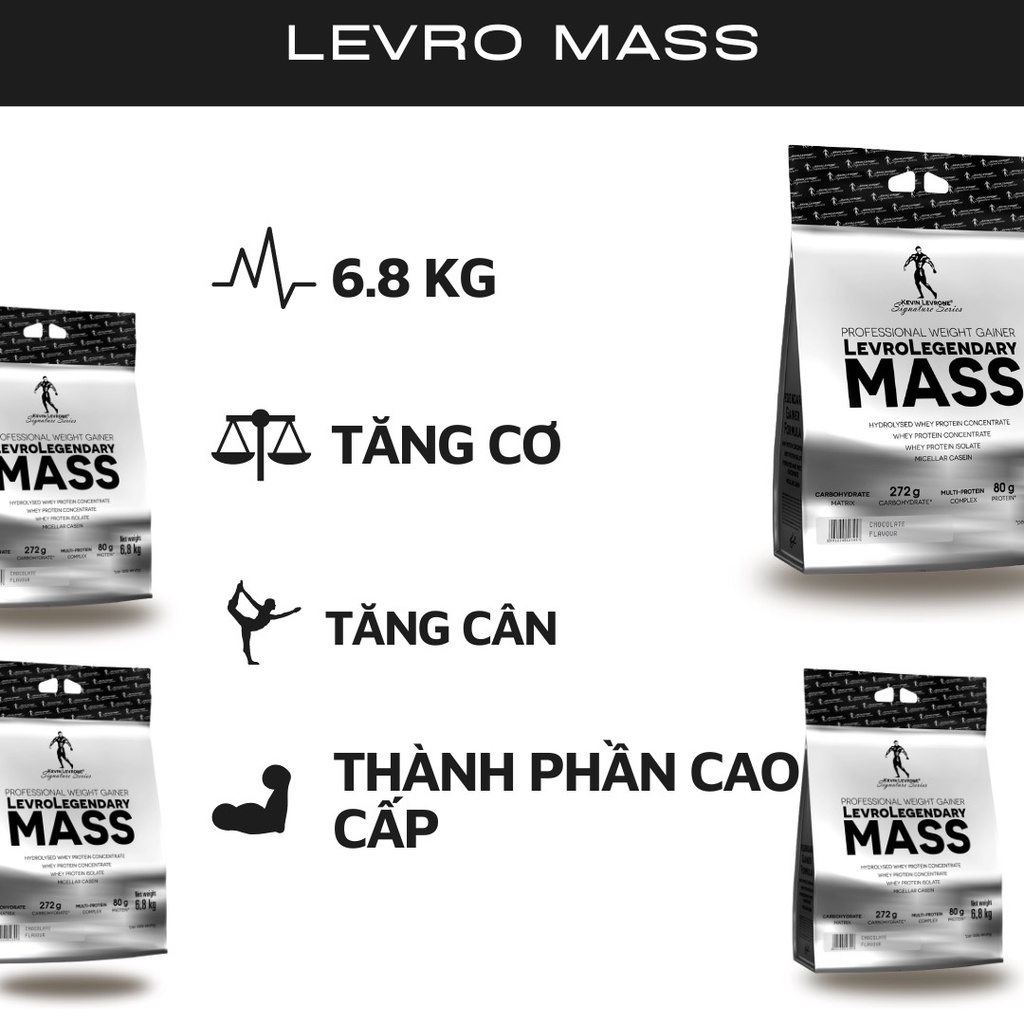 LEVRO LEGENDARY MASS - TĂNG CÂN NHANH GIÁ SINH VIÊN - PHÁT TRIỂN CƠ BẮP - BỊCH LỚN SIÊU TIẾT KIỆM