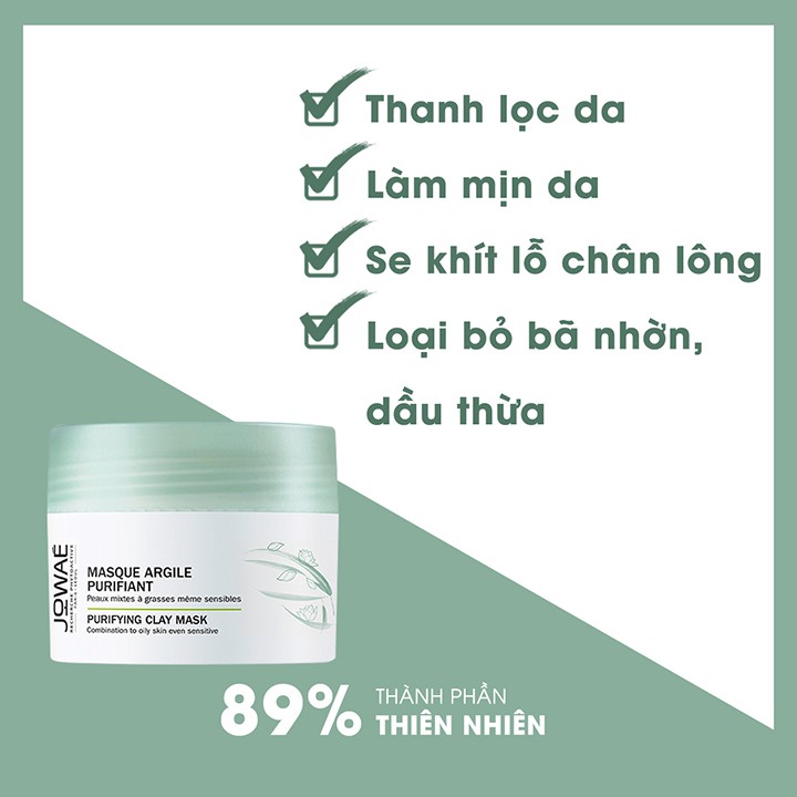 Combo Nước Tẩy Trang - Mặt Nạ Đất Sét - Kem Dưỡng Tay Và Móng JOWAE - Mỹ Phẩm Thiên Nhiên Nhập Khẩu Chính Hãng Pháp