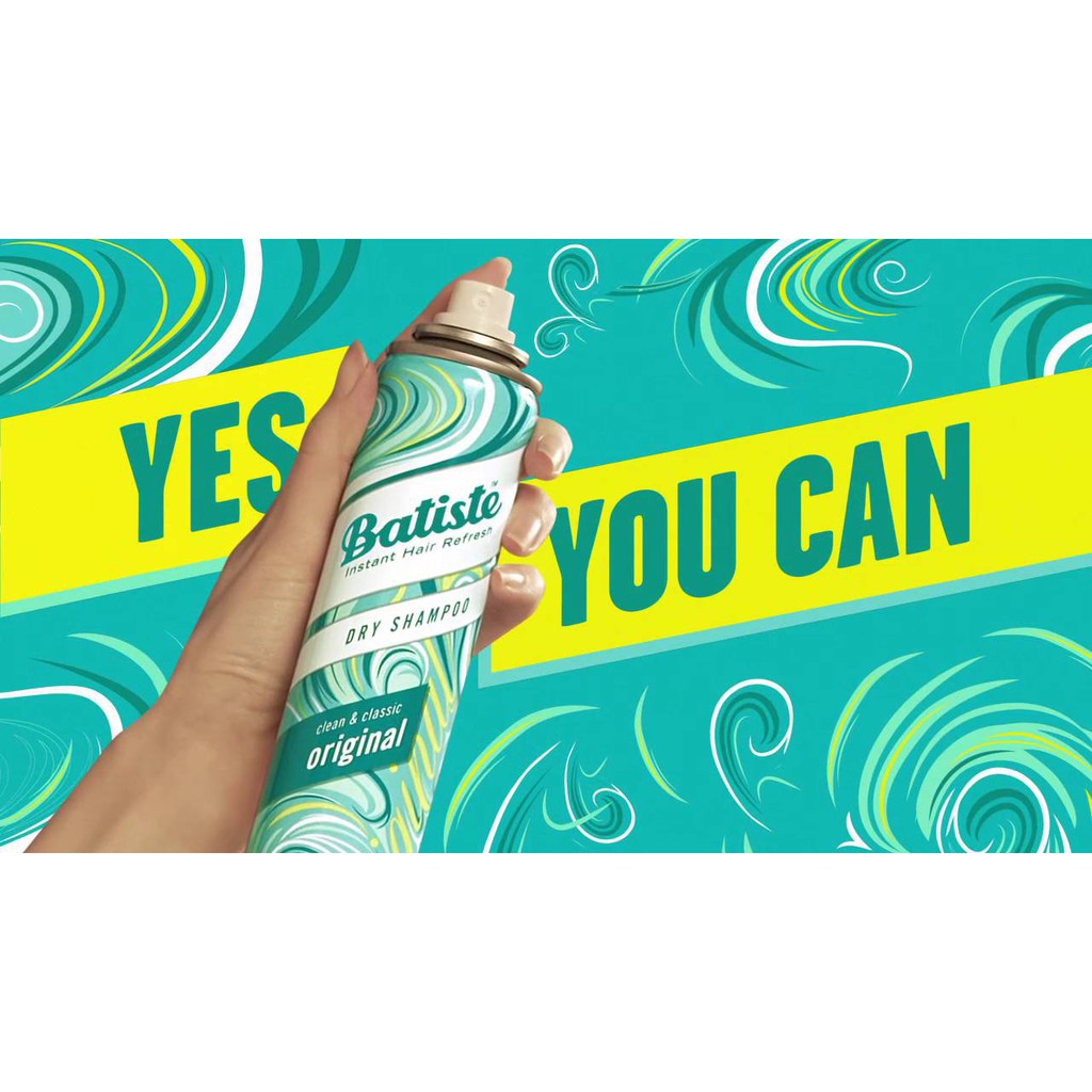 Dầu gội khôFREESHIPgội khô kiềm dầu chống bết dính giảm gãy rụng Batiste Dry Shampoo 200ml