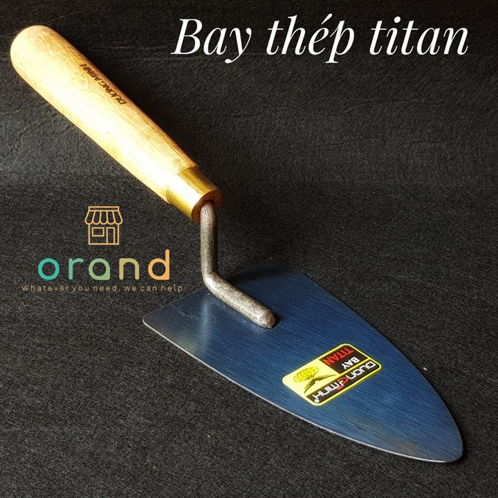 Bay xây dựng bay TITAN thép xanh cán gỗ căm xe dụng cụ xây dựng làm vườn cao cấp BX04