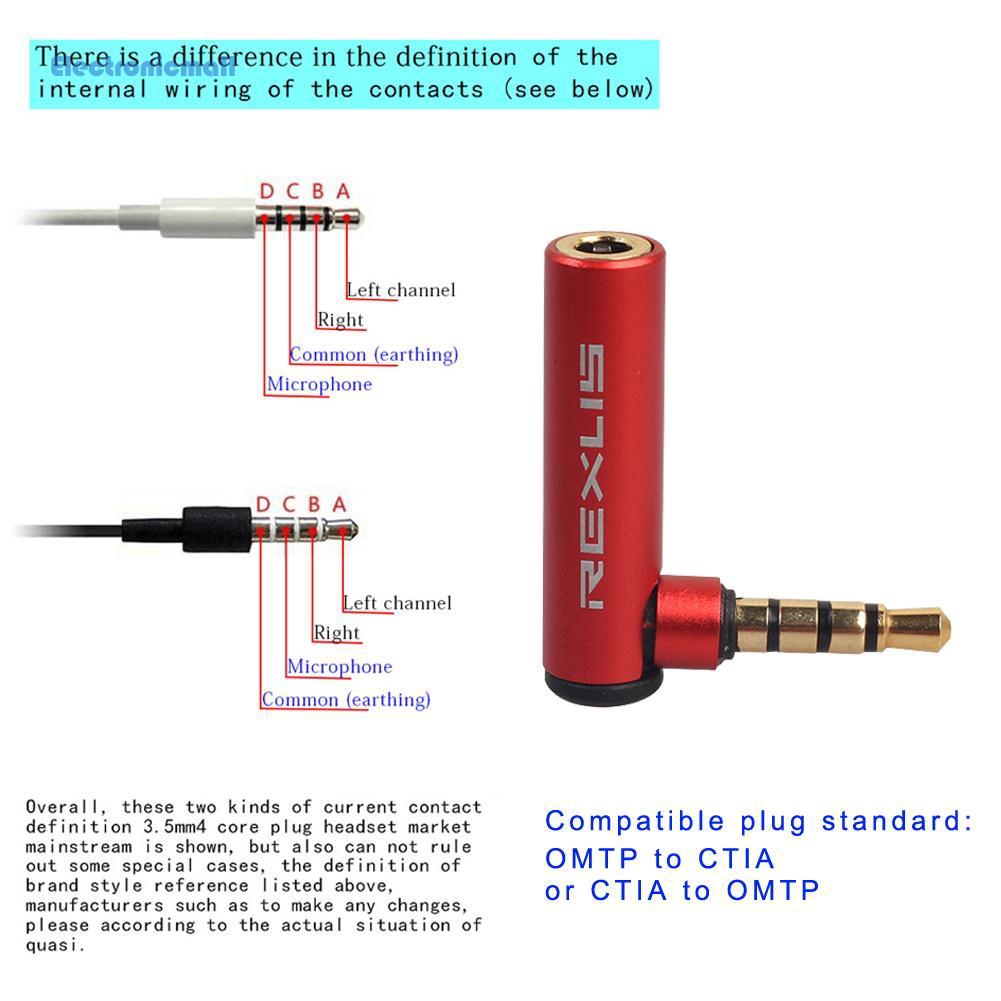 Đầu Chuyển Đổi 3.5mm Omtp Sang Ctia